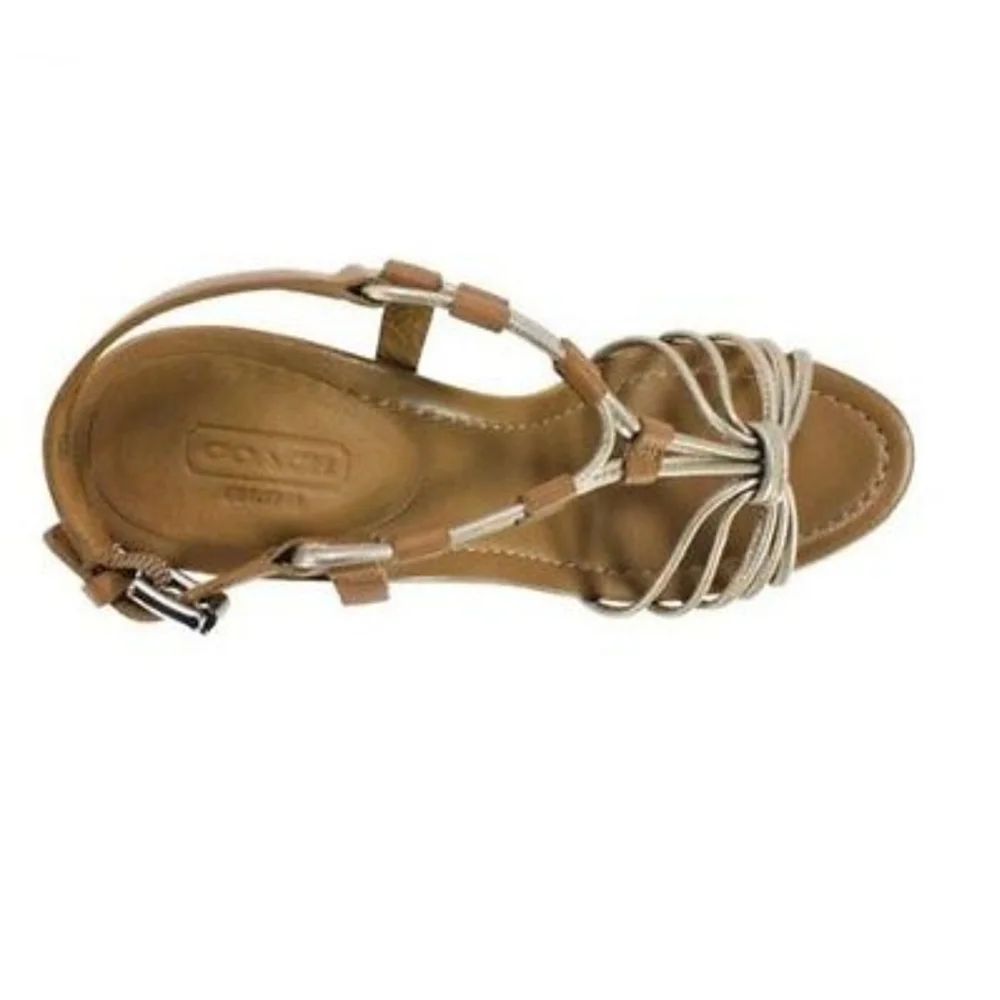 Coach cork platform wedge Heel sandals 7